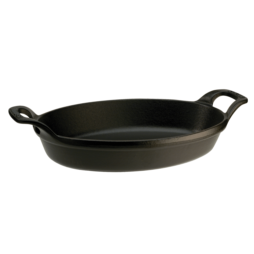 Staub Форма для запікання 24 х 17 см овальна Matte Black | https://grandposuda.com.ua