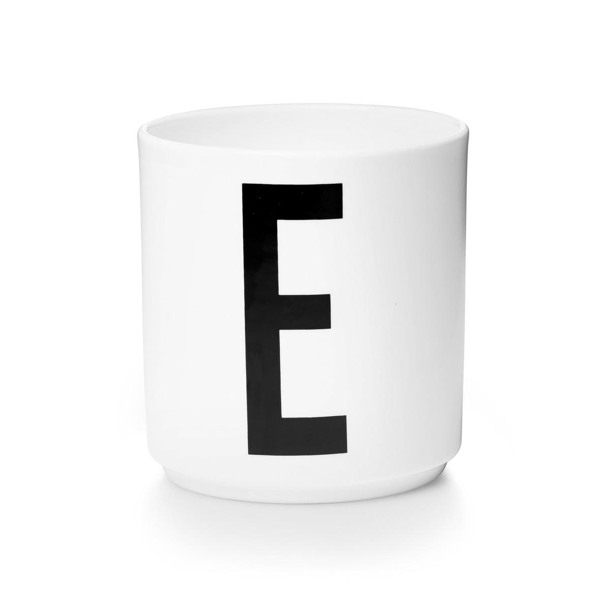 Design Letters Чашка E 325 мл біла AJ Porzellan Becher | https://grandposuda.com.ua