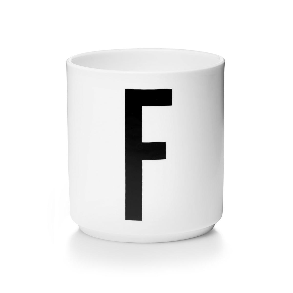 Design Letters Чашка F 325 мл біла AJ Porzellan Becher | https://grandposuda.com.ua