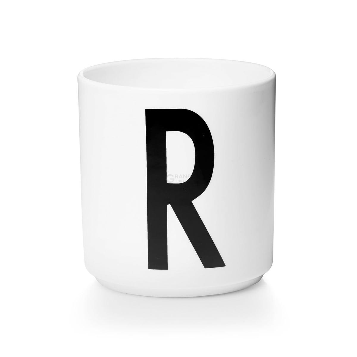 Design Letters Чашка R 325 мл біла AJ Porzellan Becher | https://grandposuda.com.ua