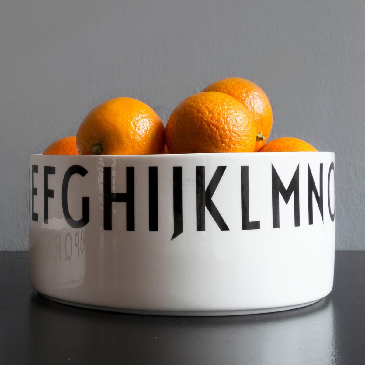 Design Letters Пиала Ø 17 см черно-белая AJ Porzellan Deko-Schale | https://grandposuda.com.ua