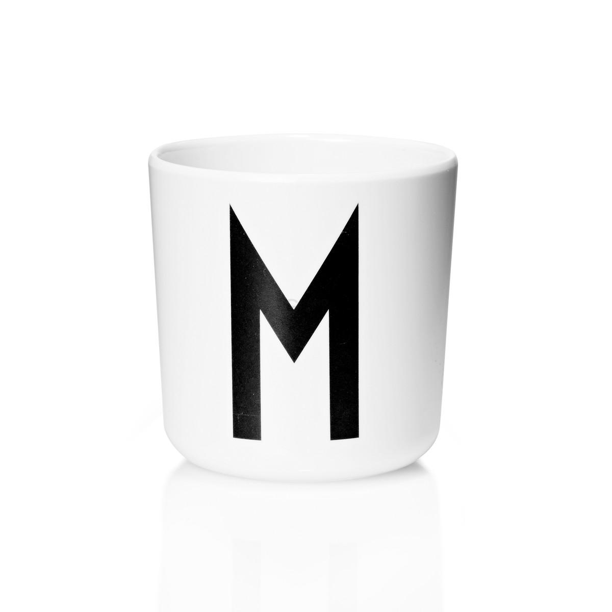 Design Letters Чашка M 7,5x7 см чорно-біла Melamin Becher | https://grandposuda.com.ua