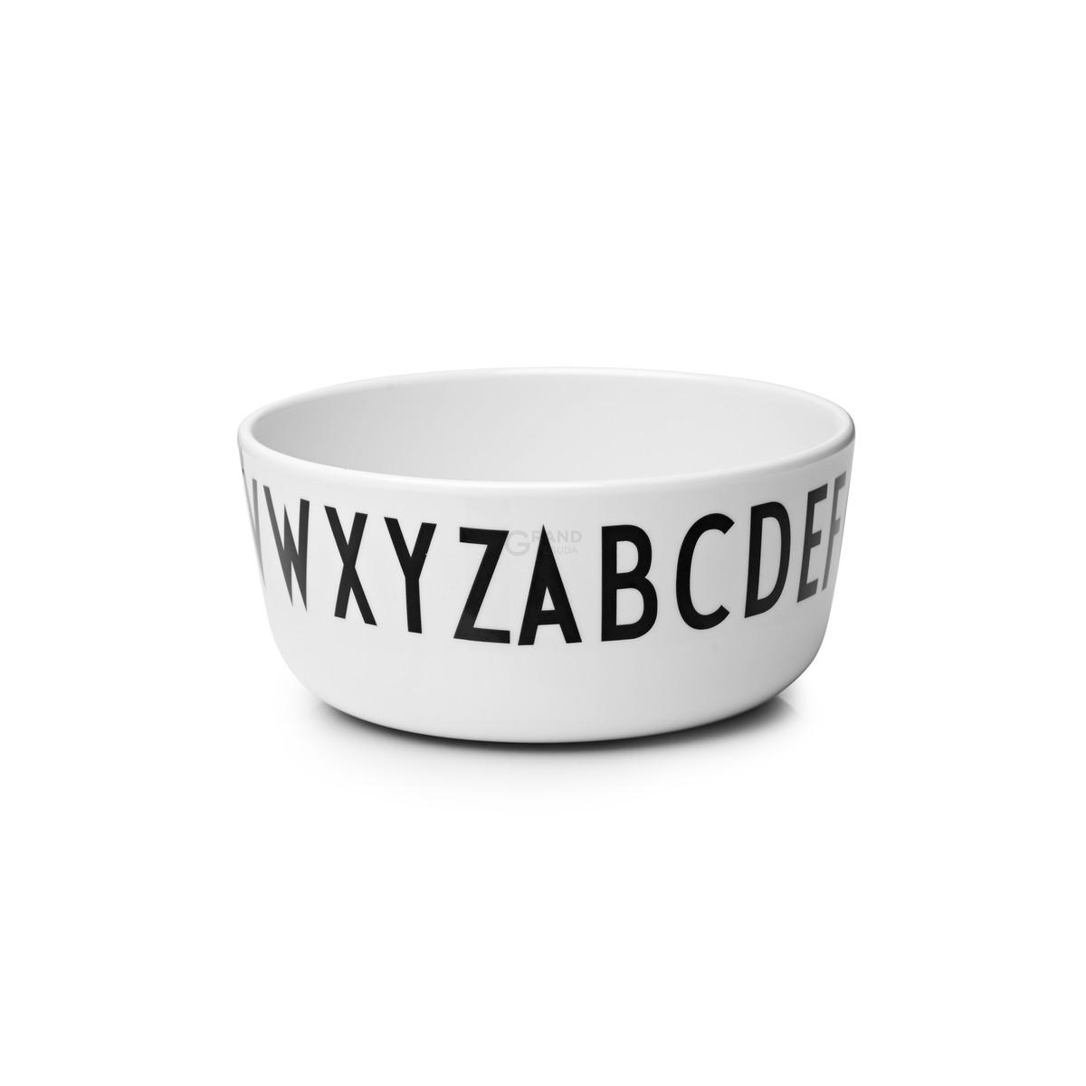 Design Letters Пиала Ø 11 см черно-белый AJ Melamin Schale | https://grandposuda.com.ua
