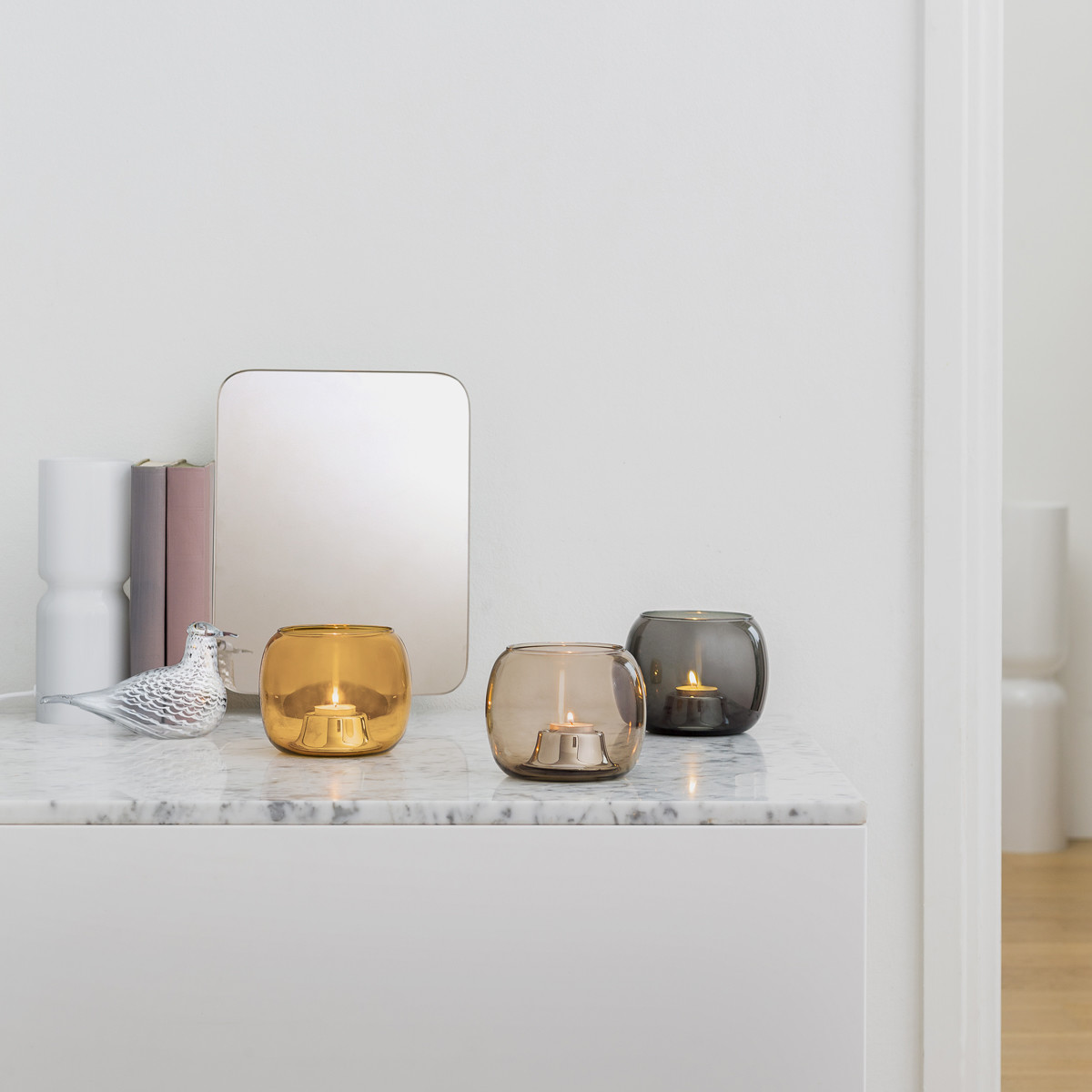 Iittala Підсвічник для чайної свічки 11,5х14,1 см червоний Kaasa | https://grandposuda.com.ua