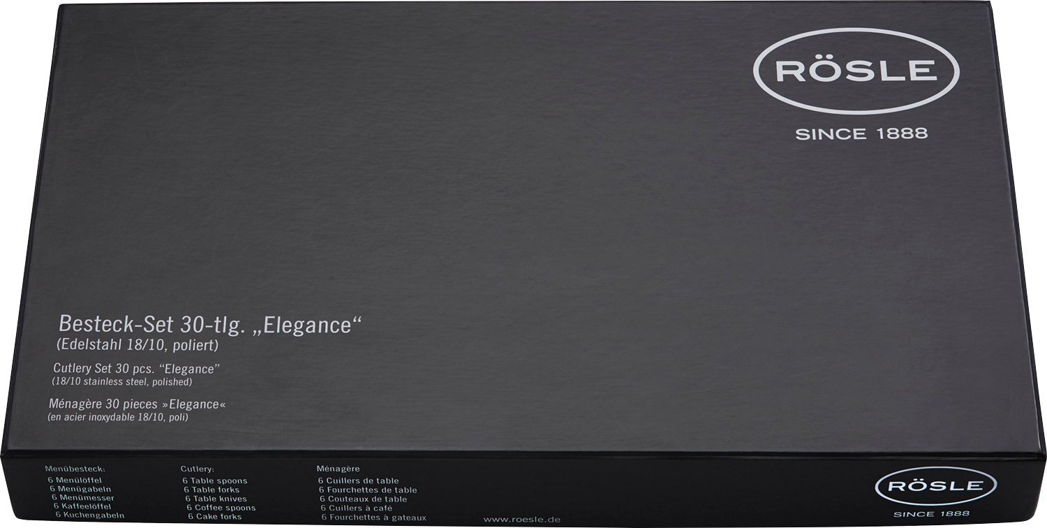 Rosle Набор столовых приборов 30 предметов Elegance | https://grandposuda.com.ua