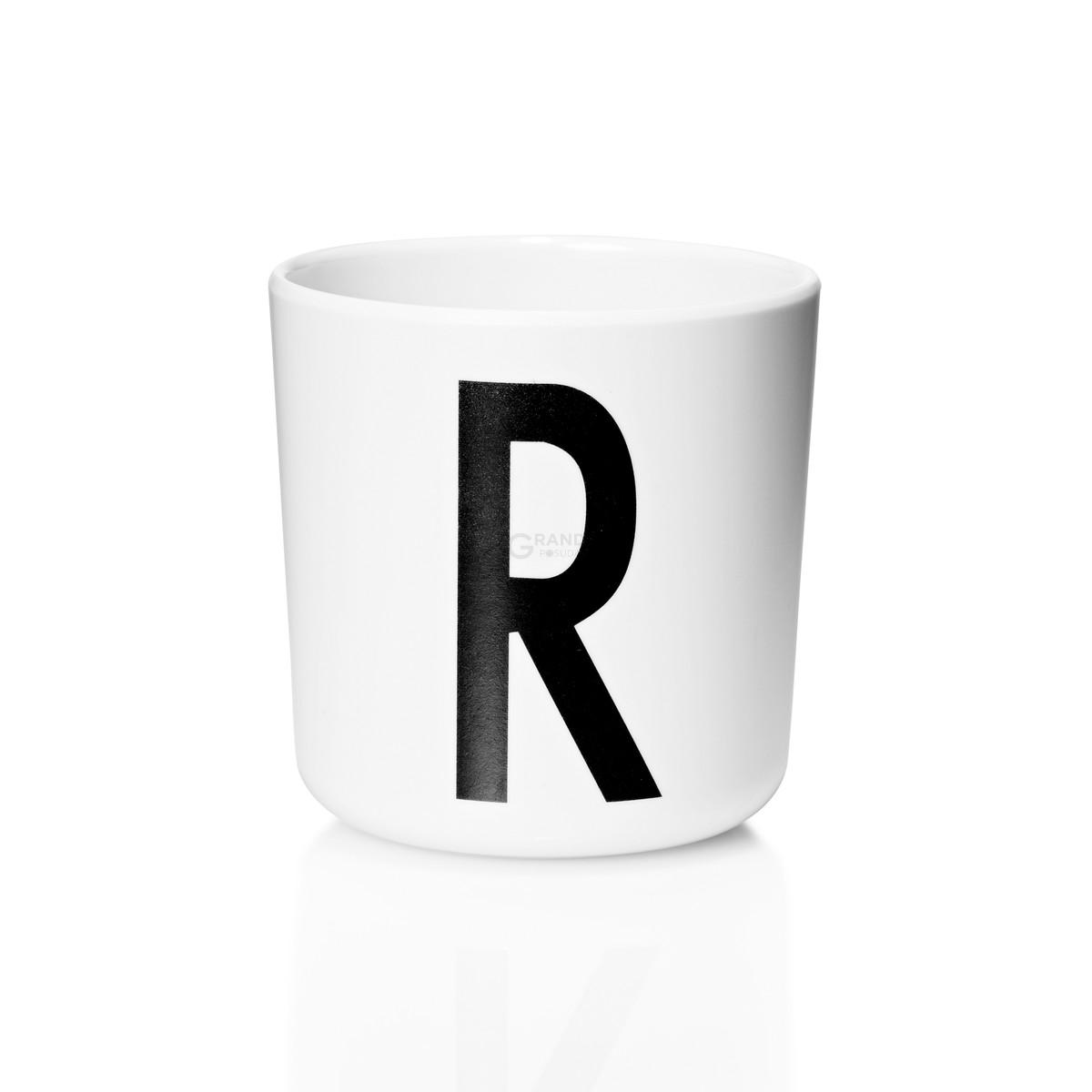 Design Letters Чашка R 7,5x7 см черно-белая Melamin Becher Design Letters Чашка R 7,5x7 см черно-белая Melamin Becher | https://grandposuda.com.ua