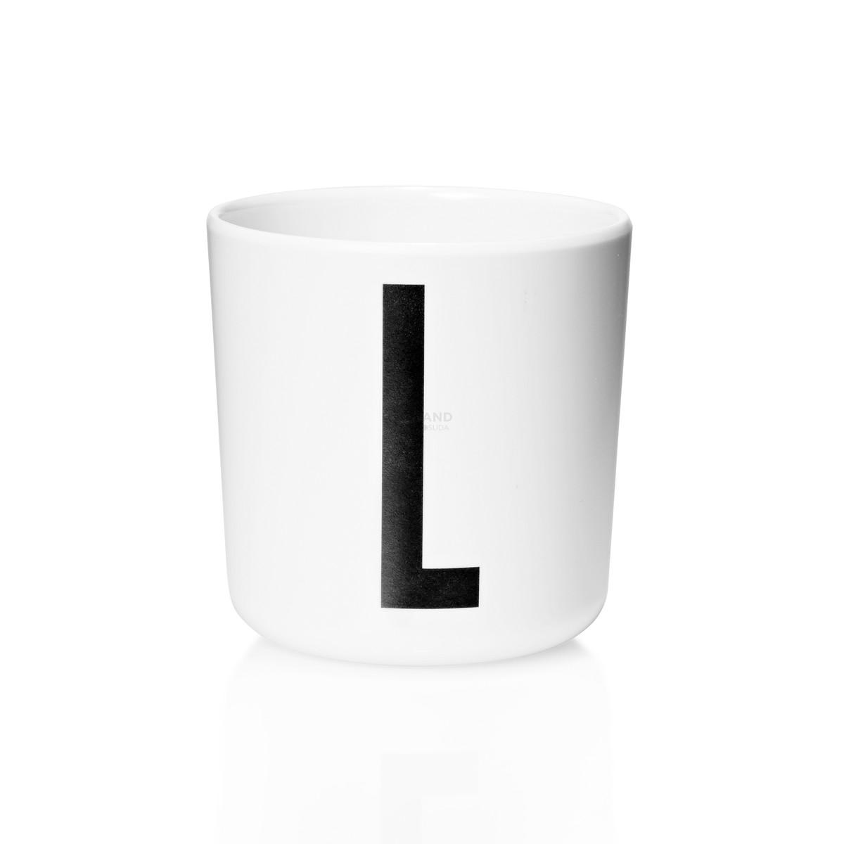 Design Letters Чашка L 7,5x7 см черно-белая Melamin Becher Design Letters Чашка L 7,5x7 см черно-белая Melamin Becher | https://grandposuda.com.ua