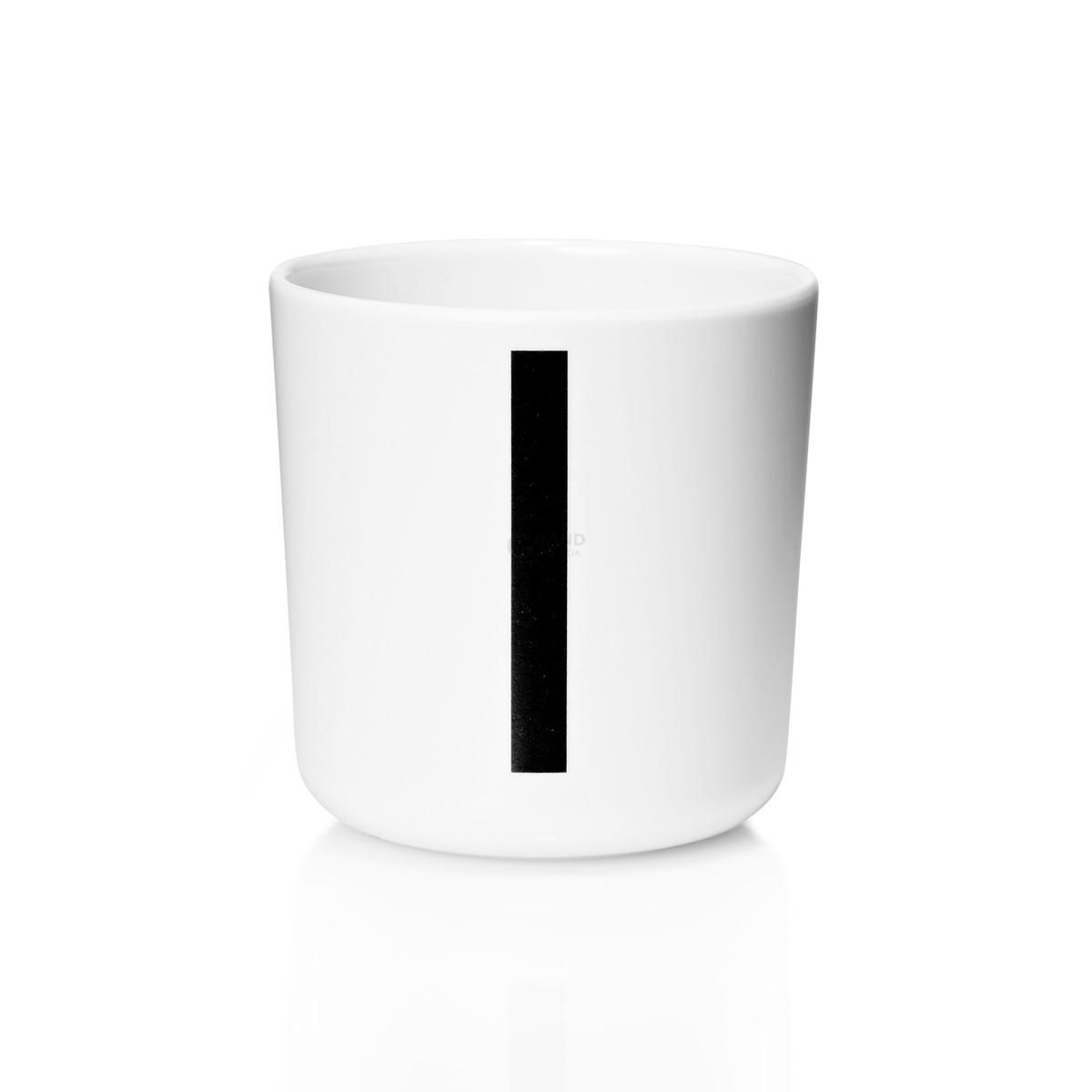 Design Letters Чашка I 7,5x7 см чорно-біла Melamin Becher | https://grandposuda.com.ua