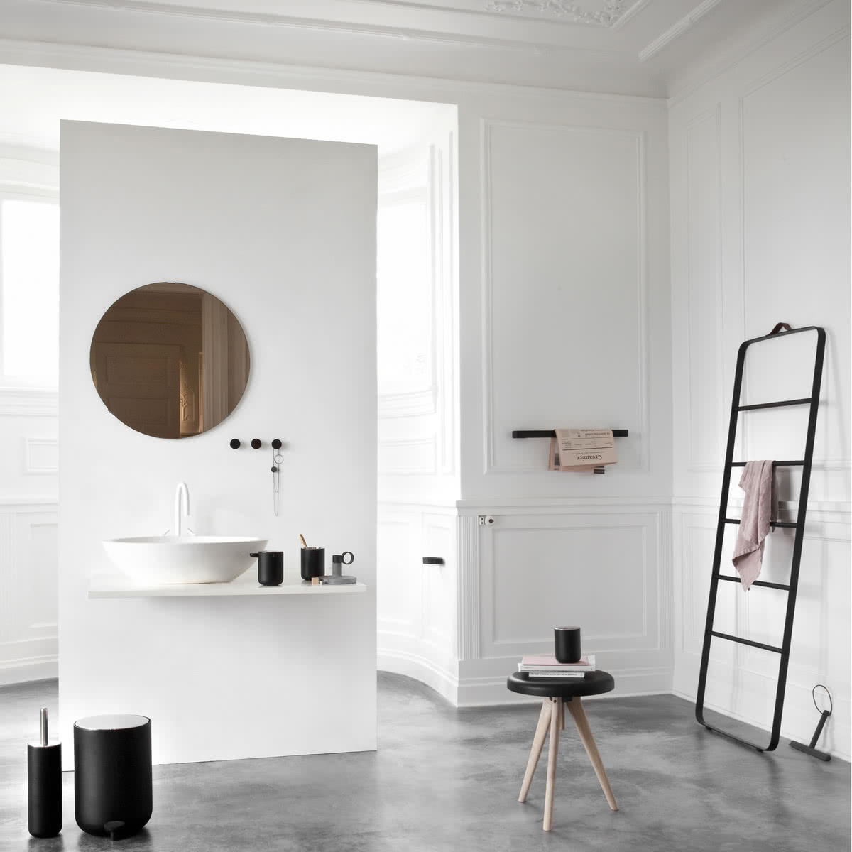 Полотенцесушитель 170x3,5x60 cм светлый дуб Towel Ladder Menu | https://grandposuda.com.ua