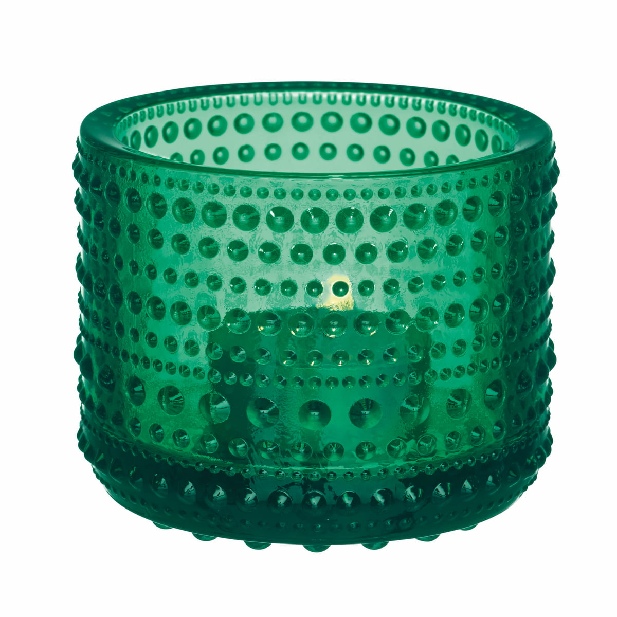 Iittala Підсвічник 6,4х7,7 см смарагдовий Kastehelmi | https://grandposuda.com.ua