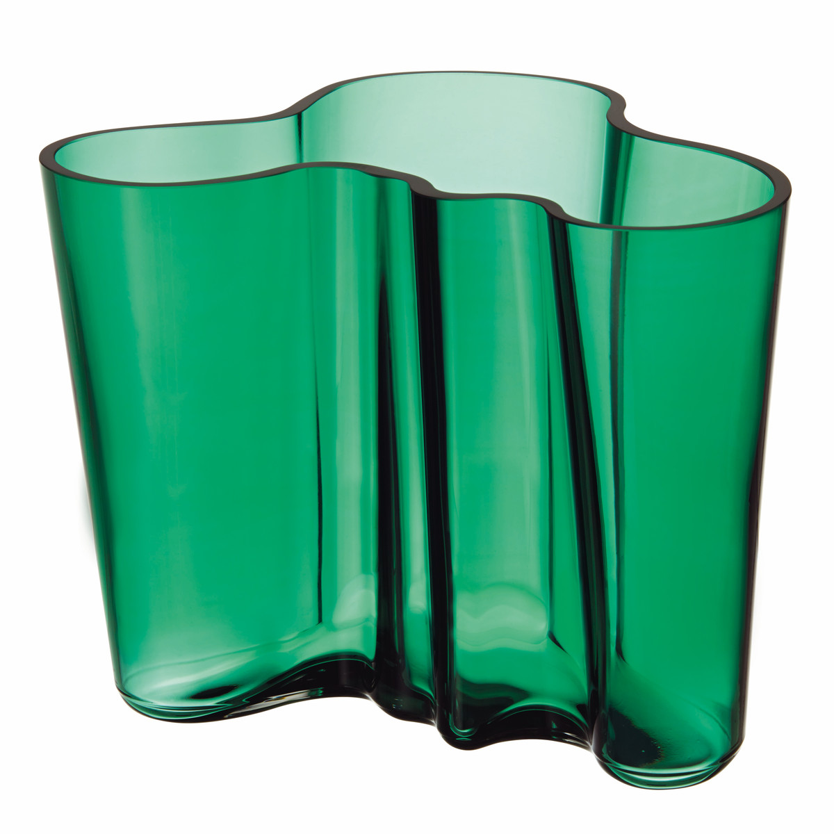 Iittala Ваза 16х19х20 см смарагдова Aalto | https://grandposuda.com.ua