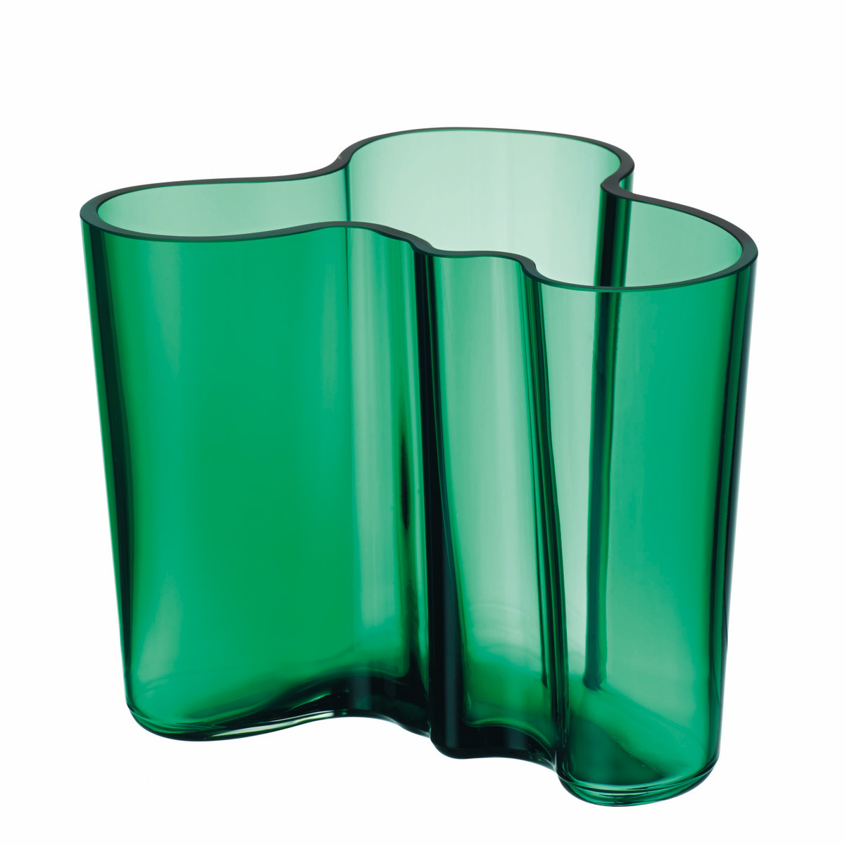 Iittala Ваза 12х15х12,5 см смарагдова Aalto | https://grandposuda.com.ua