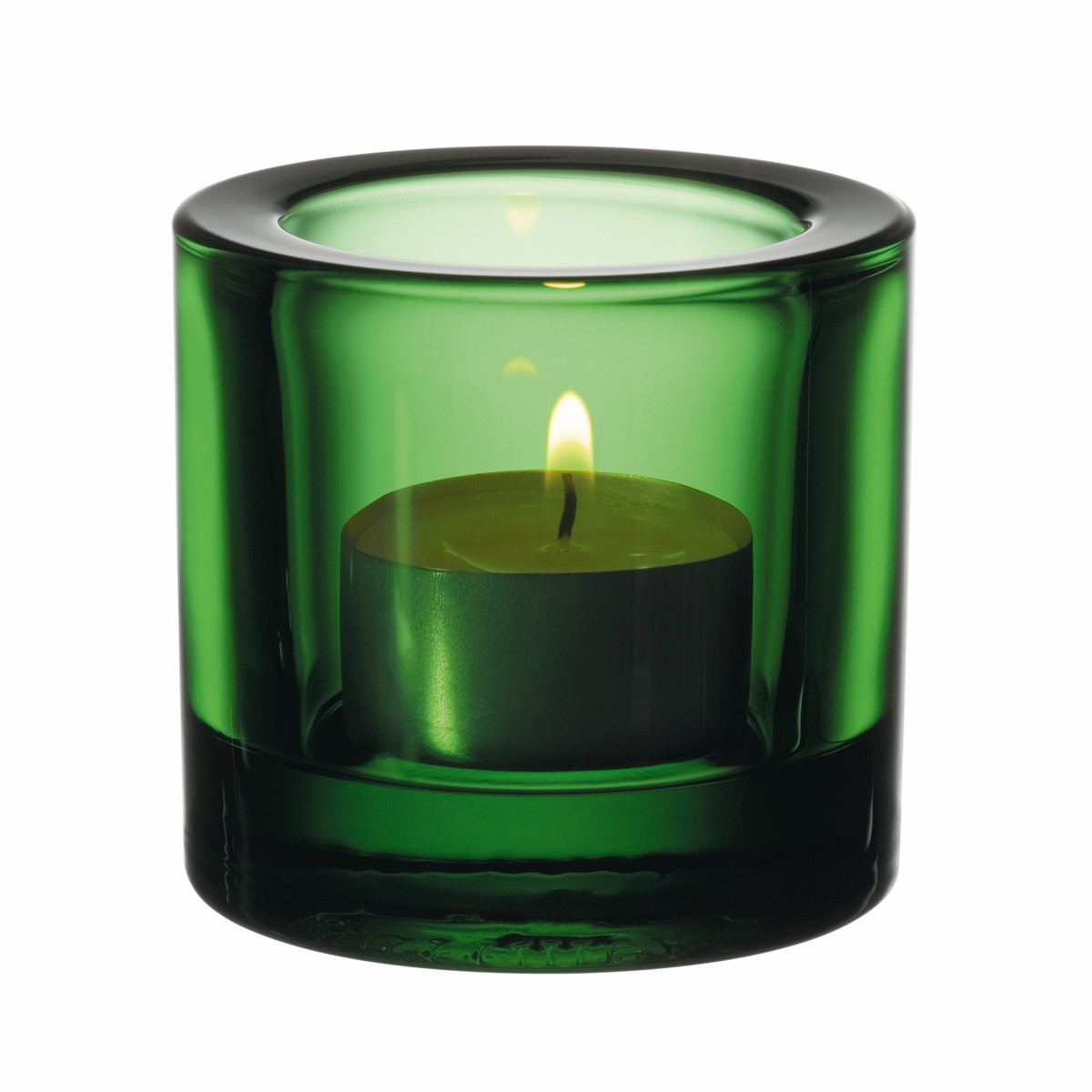 Iittala Підсвічник для чайної свічки 6,9х6 см смарагдовий Kivi | https://grandposuda.com.ua