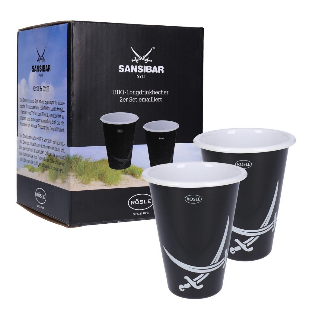 Rosle Стакан для лонгдринков набор 2 предмета, черный, Sansibar | https://grandposuda.com.ua