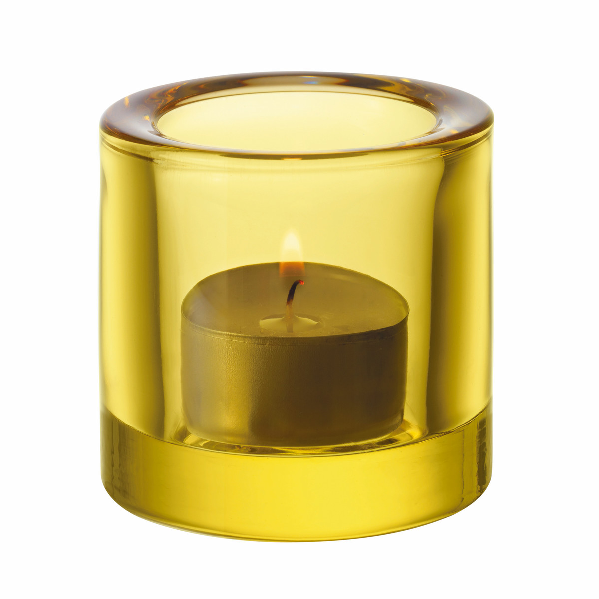 Iittala Підсвічник для чайної свічки 6,9х6 см жовтий Kivi | https://grandposuda.com.ua