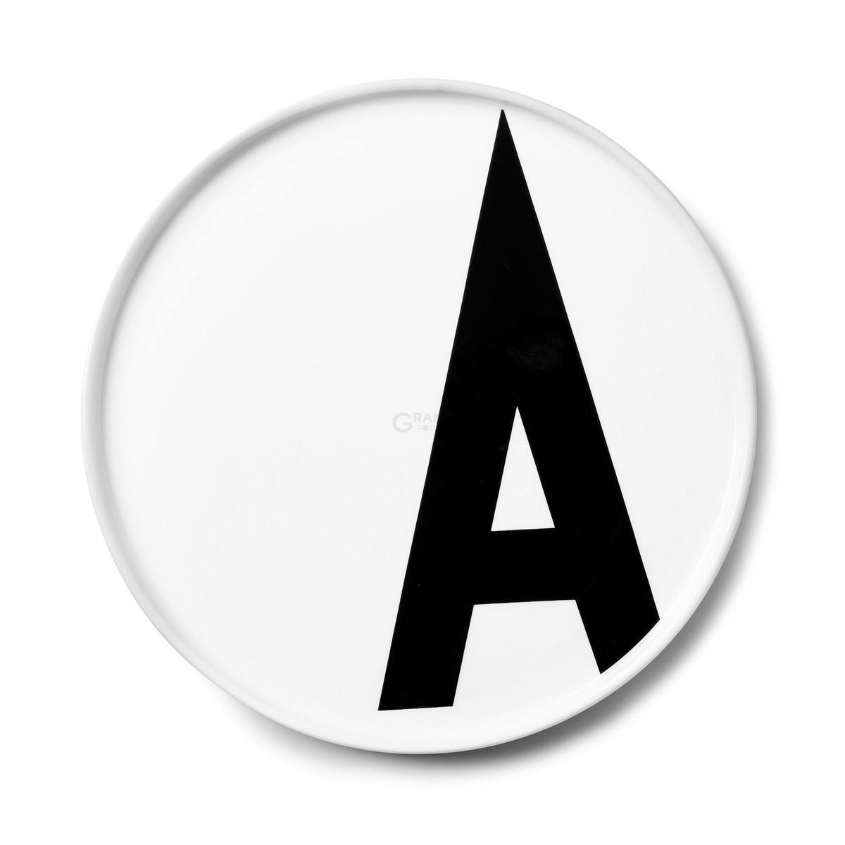 Design Letters Тарілка A Ø 21,5 см біла AJ Porzellan Teller | https://grandposuda.com.ua