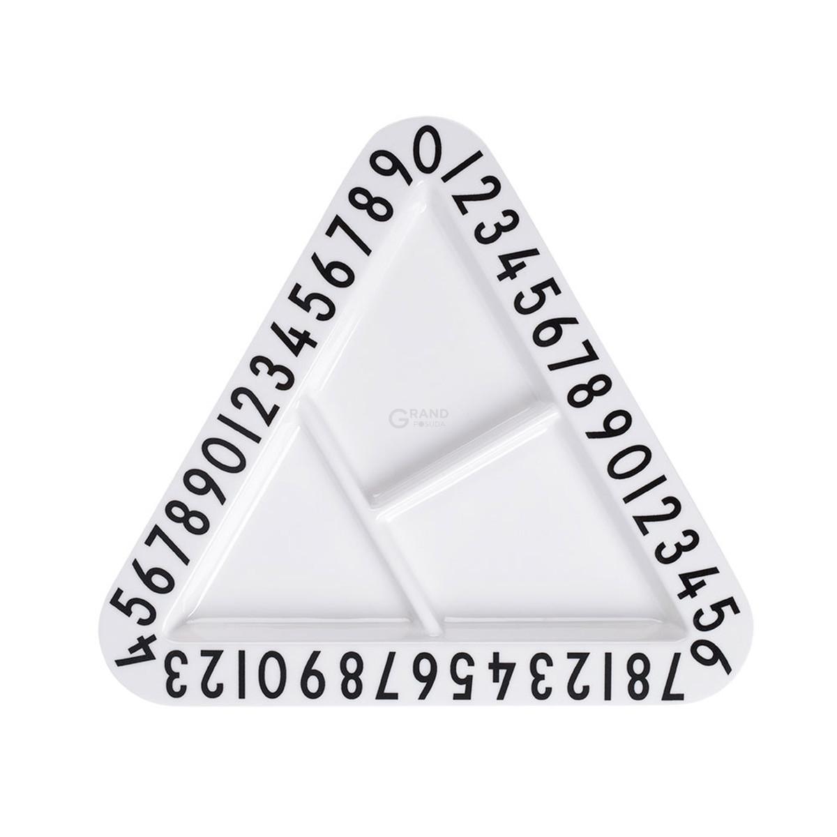 Design Letters Піднос 1,2x23,3x23,3 см білий AJ Melamin Snackteller | https://grandposuda.com.ua