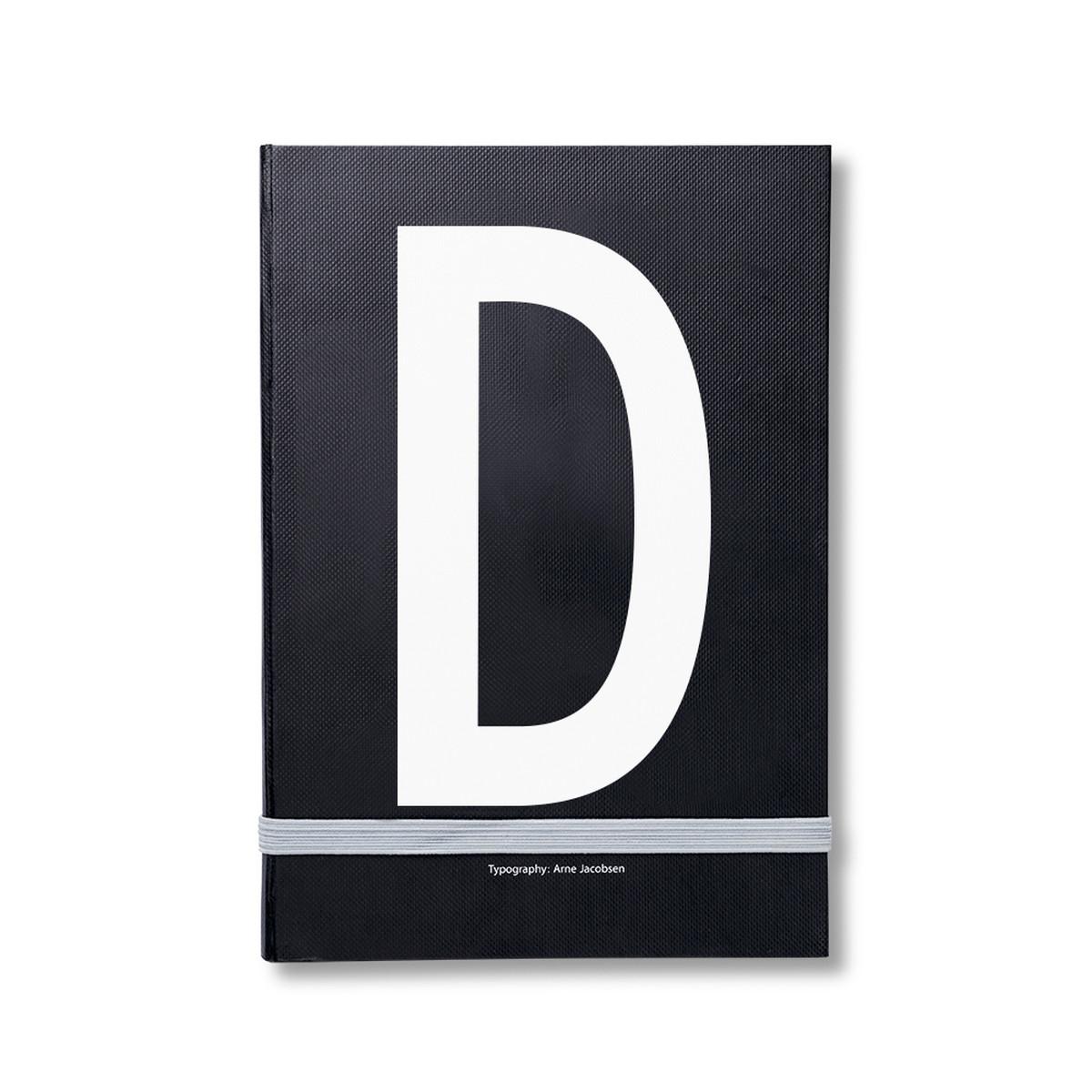 Design Letters Блокнот D 21,5x1,5x14,8 см чорний AJ Personal Notizbuch A-Z | https://grandposuda.com.ua
