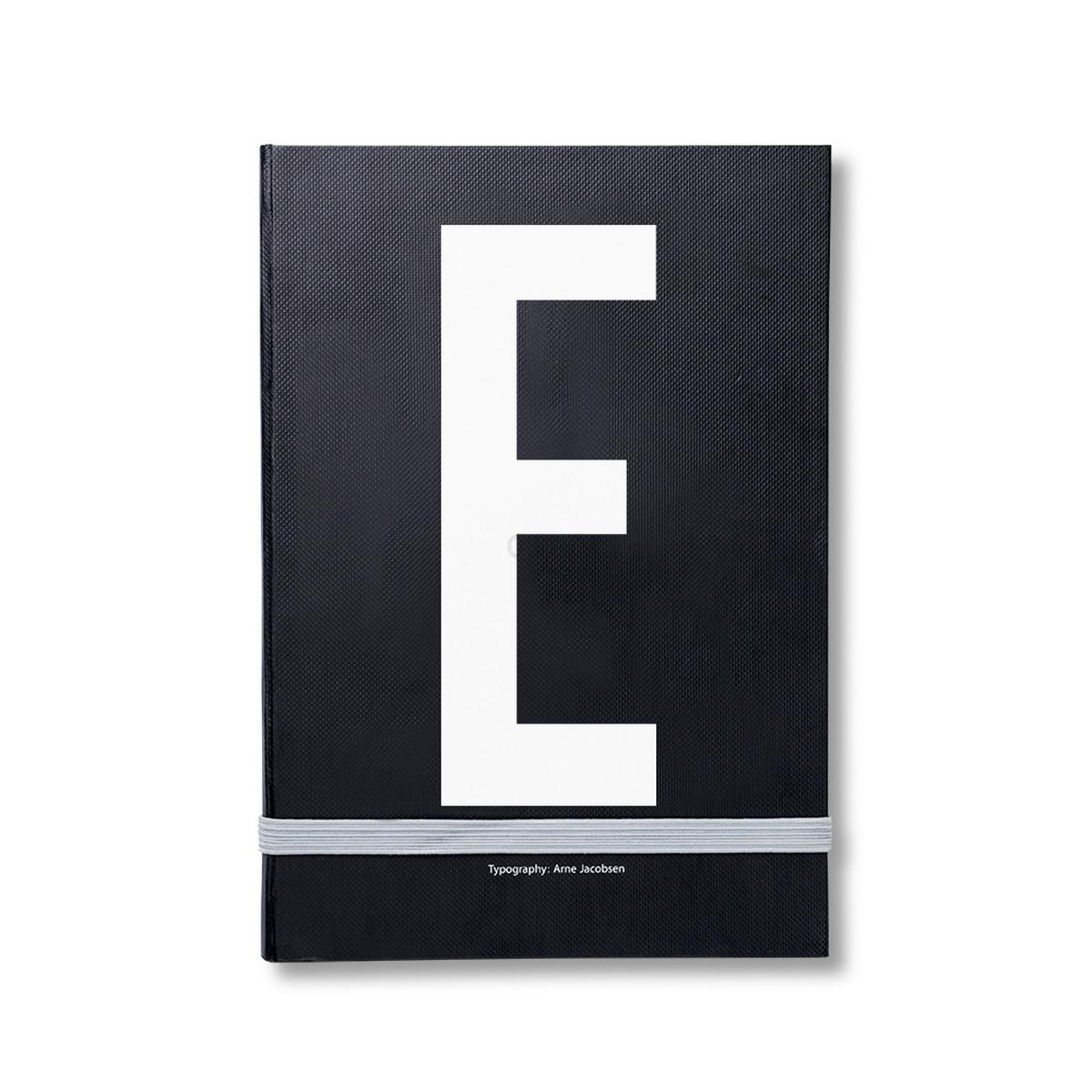 Design Letters Блокнот E 21,5x1,5x14,8 см чорний AJ Personal Notizbuch A-Z | https://grandposuda.com.ua