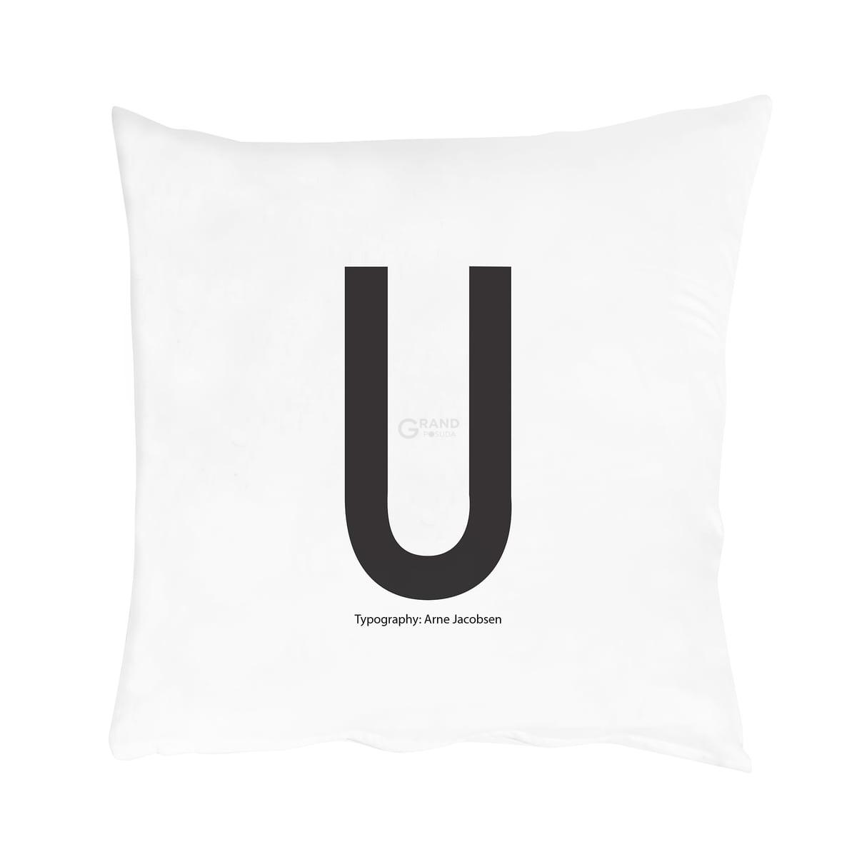 Design Letters Наволочка U 80x80 см черно-белая Kissenbezug von A-Z Design Letters Наволочка U 80x80 см черно-белая Kissenbezug von A-Z | https://grandposuda.com.ua