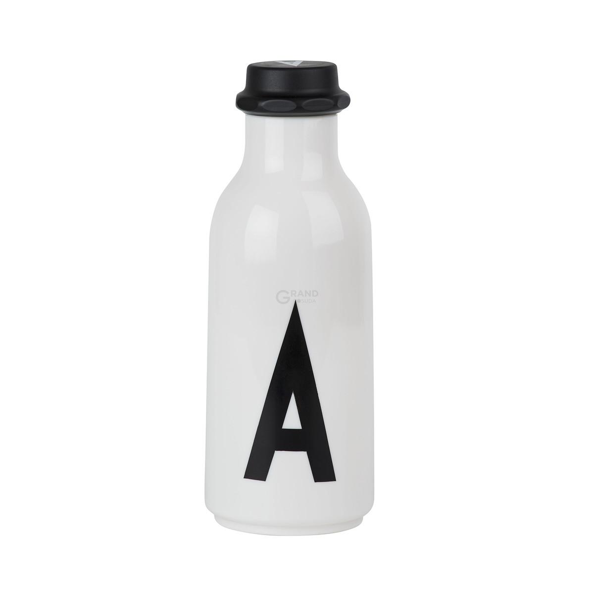 Design Letters Пляшка A 500 мл чорно-біла Wasserflasche von A-Z | https://grandposuda.com.ua