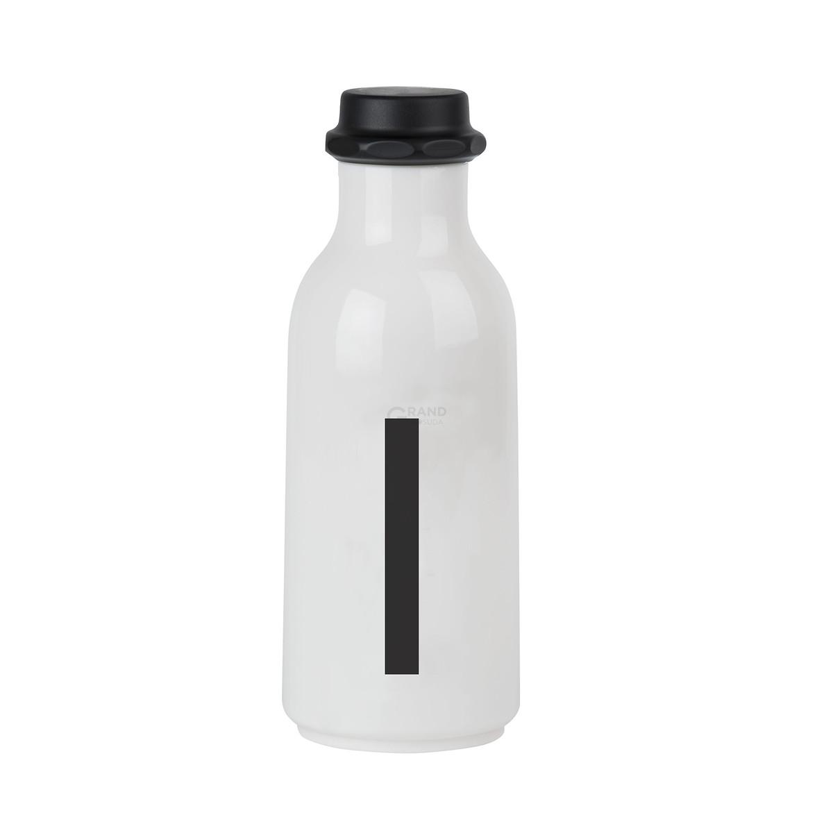 Design Letters Пляшка I 500 мл чорно-біла Wasserflasche von A-Z | https://grandposuda.com.ua