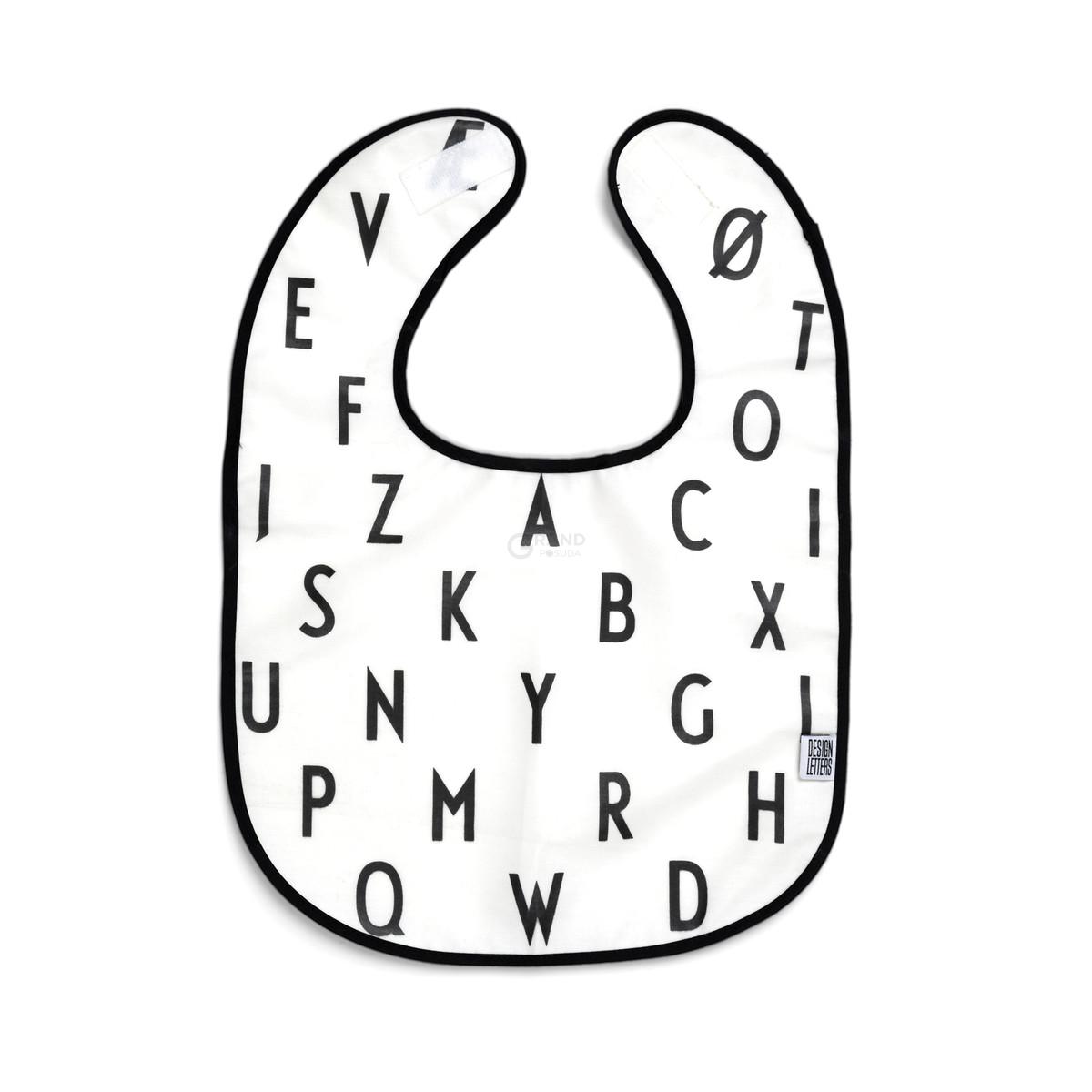 Design Letters Детский фартук 0,3x38x28 см черный/белый AJ Latzchen | https://grandposuda.com.ua