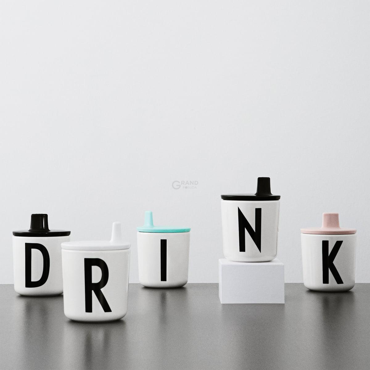 Design Letters Кришка для дитячого годування на кружку 7 см рожева AJ Becherdeckel | https://grandposuda.com.ua
