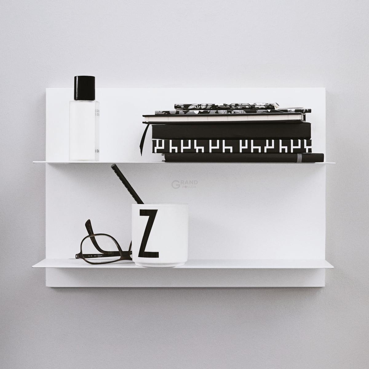 Design Letters Полка 42x10x29,7 см белая White Paper Regal | https://grandposuda.com.ua