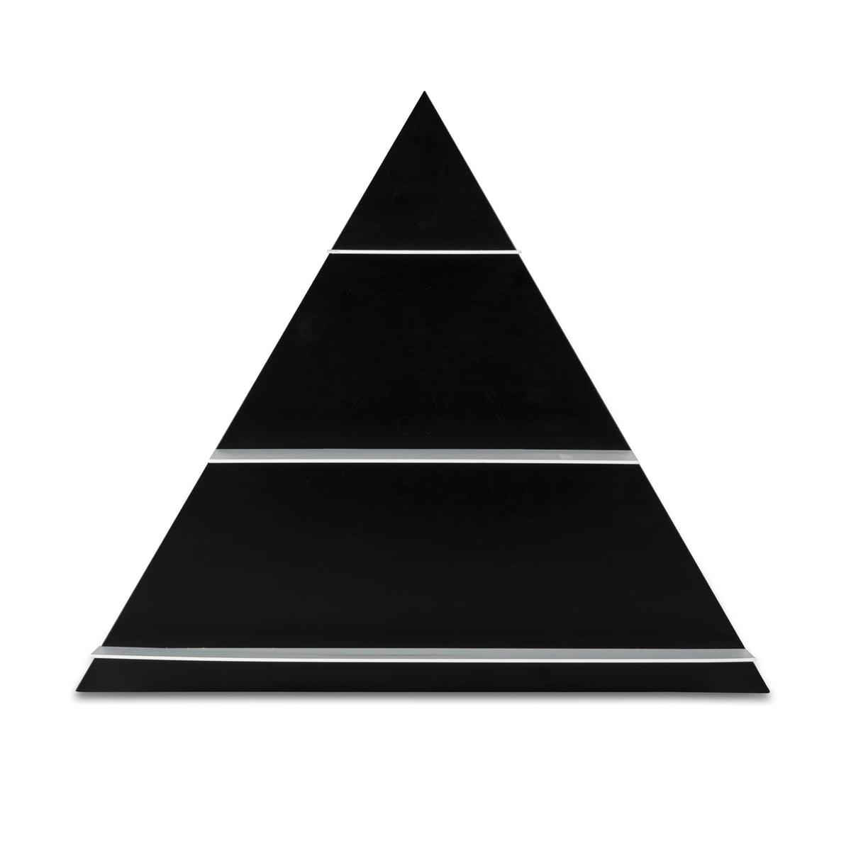 Design Letters Полка 51x6,6x56,5 см черная Paper Regal Triangle | https://grandposuda.com.ua