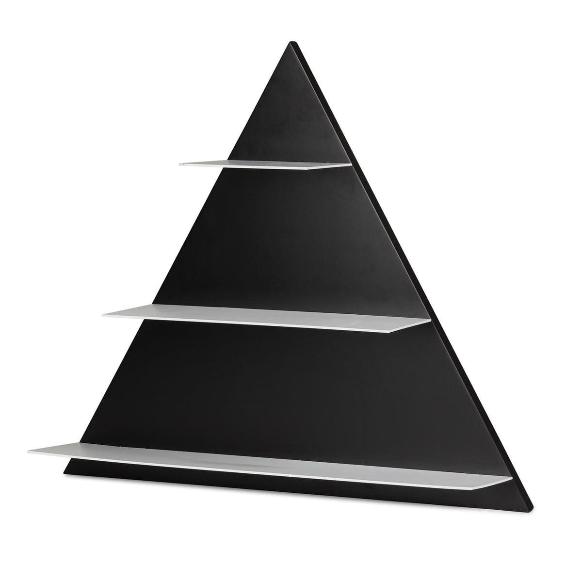Design Letters Полка 51x6,6x56,5 см черная Paper Regal Triangle | https://grandposuda.com.ua