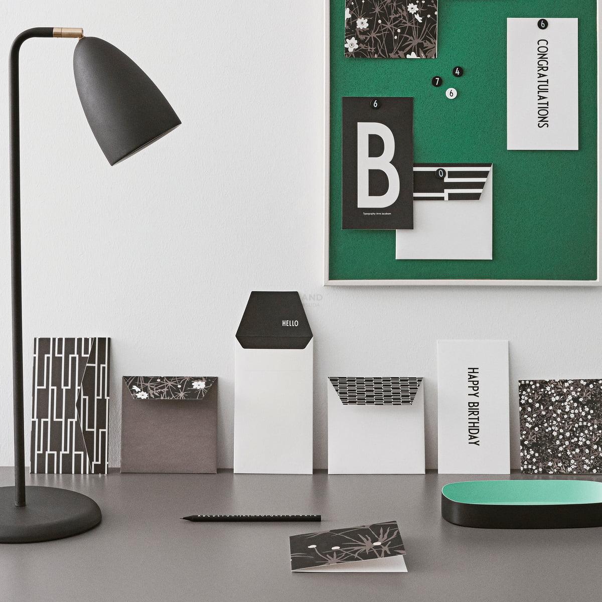 Design Letters Набір конвертів 13x13 см чорно-білих AJ Design Karten Royal vintage | https://grandposuda.com.ua