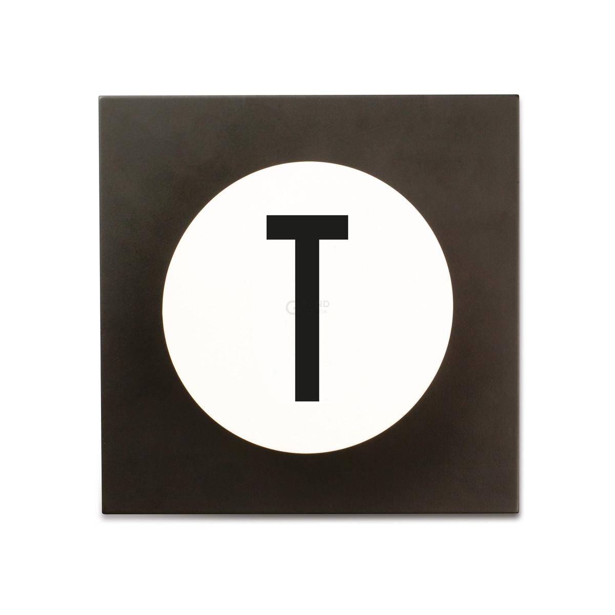 Design Letters Гачки для одягу T 14x14x9 см чорно-білі Hook2 Letter Wandhaken | https://grandposuda.com.ua