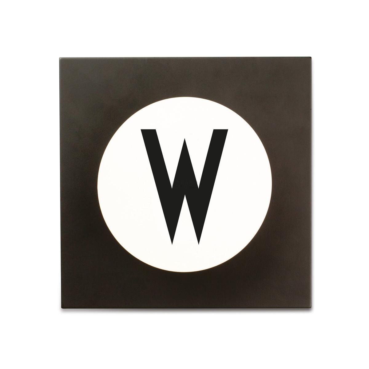 Design Letters Гачки для одягу W 14x14x9 см чорно-білі Hook2 Letter Wandhaken | https://grandposuda.com.ua