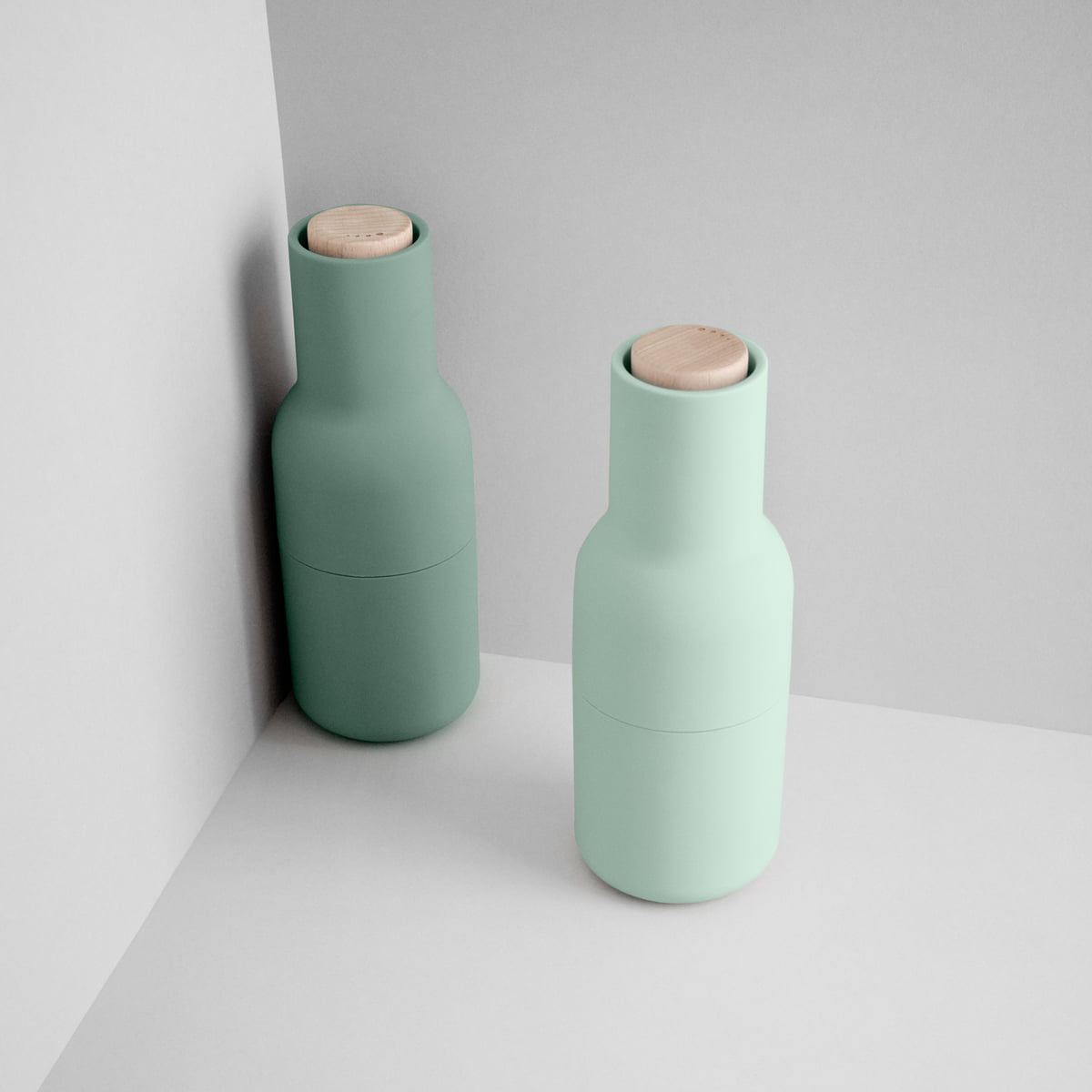 Набор перечница+солонка 20,5x8x8x8 см белый/синий Bottle Menu | https://grandposuda.com.ua