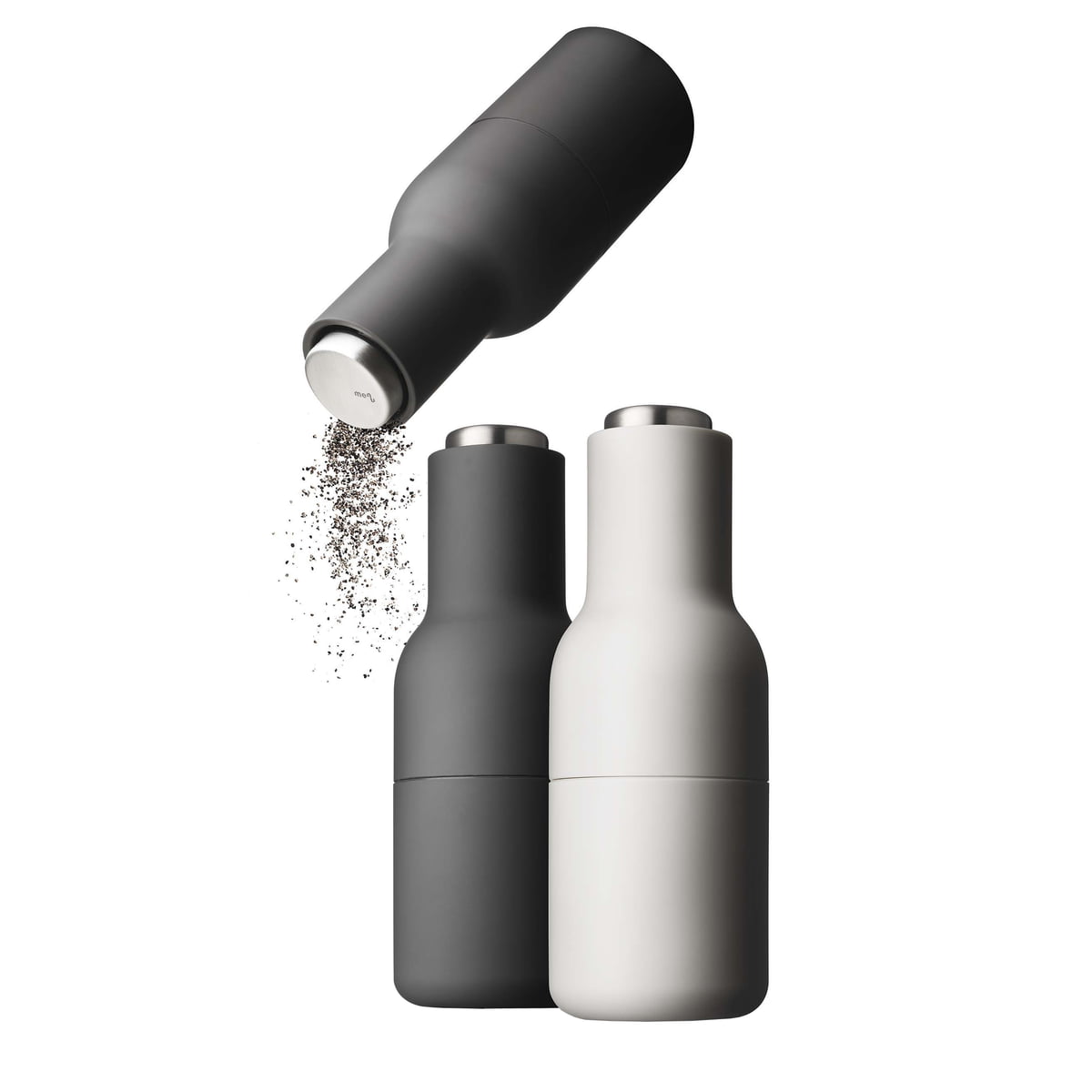 Набор перечница+солонка 20,5x8x8x8 см белый/синий Bottle Menu | https://grandposuda.com.ua