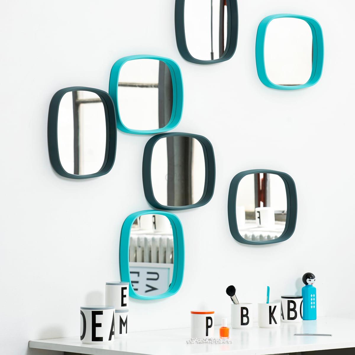 Design Letters Зеркало 3,5x27x31 см серое Television Spiegel | https://grandposuda.com.ua