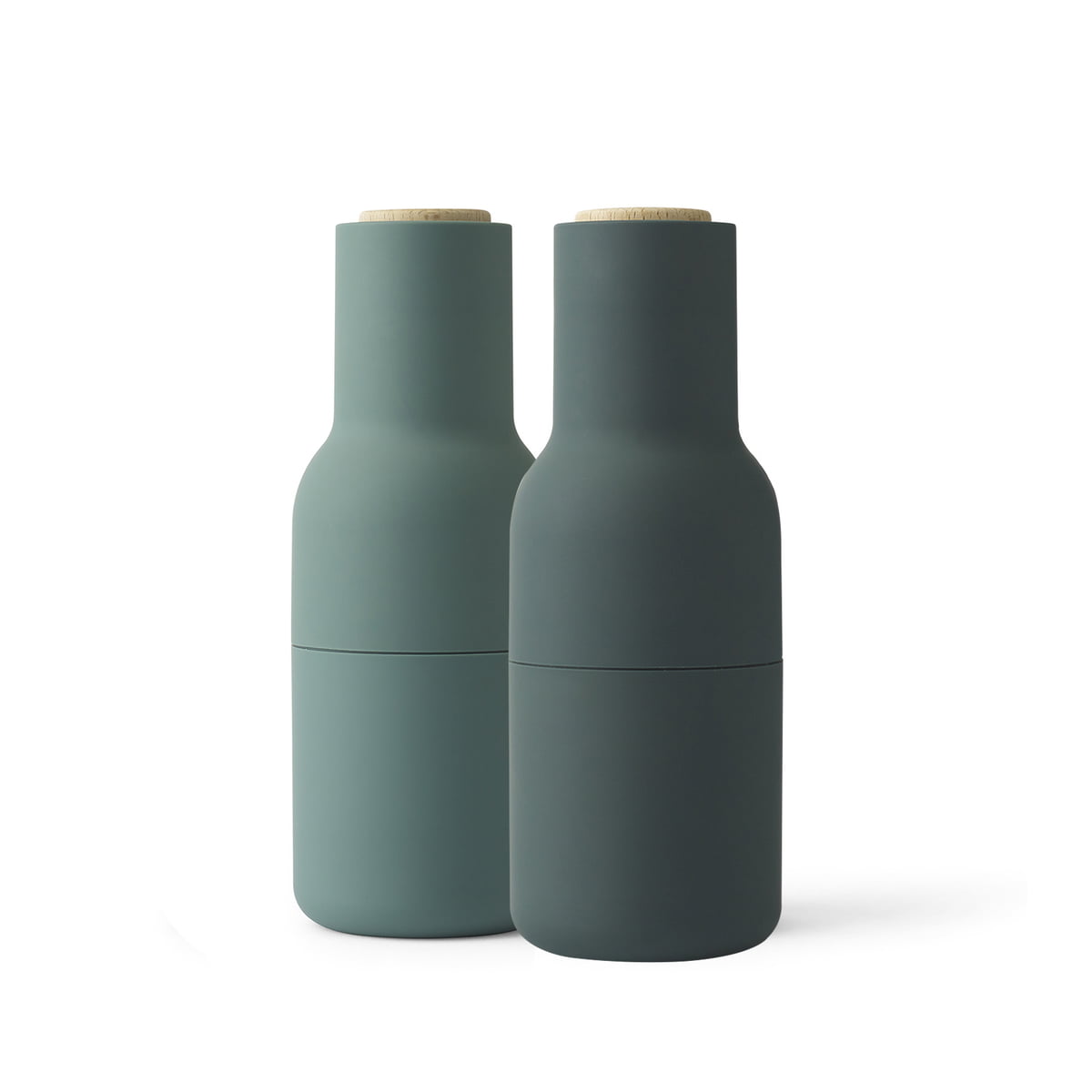 Набір перечниця + сільничка 20,5x8x8x8 см темно-зелений Bottle Menu | https://grandposuda.com.ua