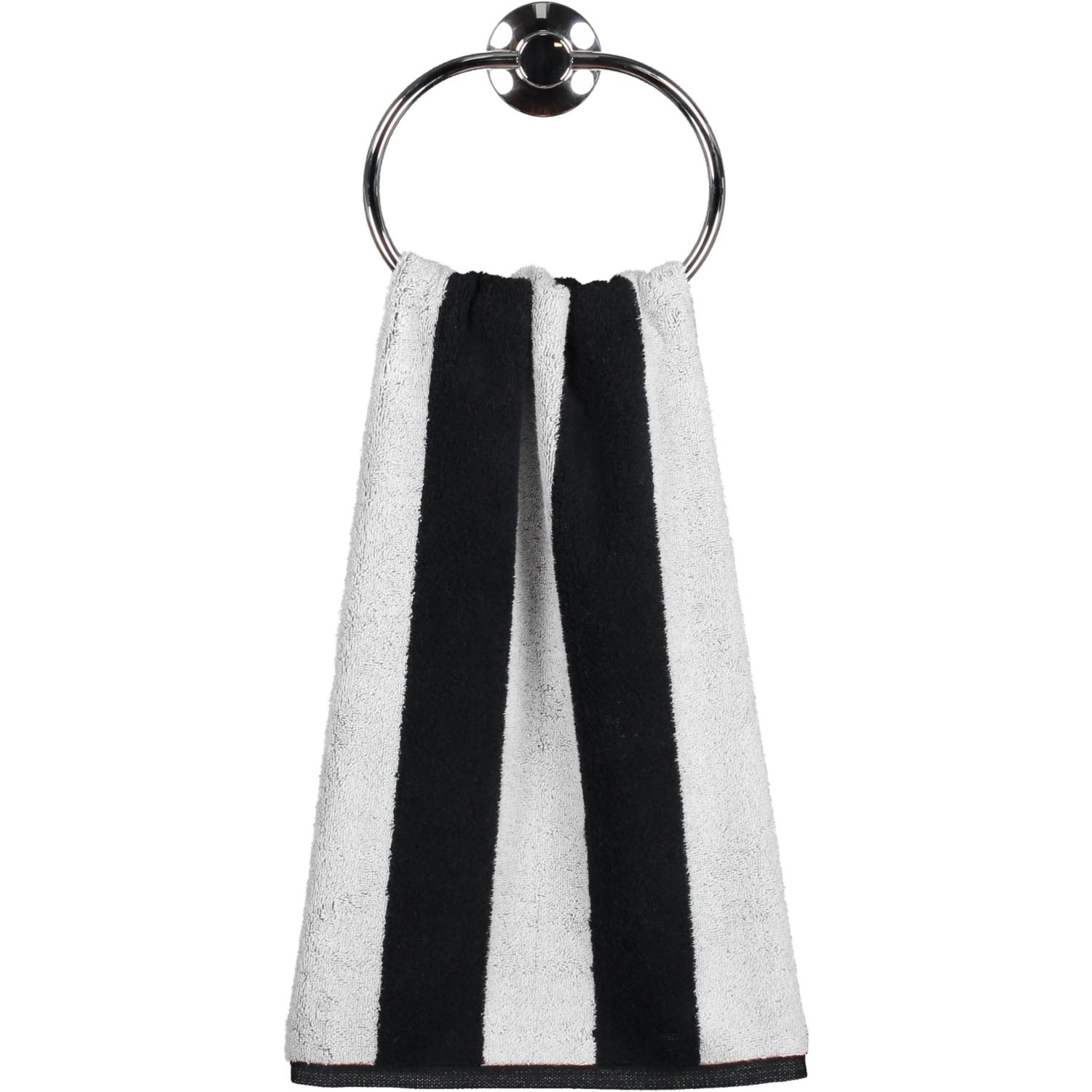 Рушник для рук 50 х 100 см Black Zoom Blockstripes Cawo | https://grandposuda.com.ua