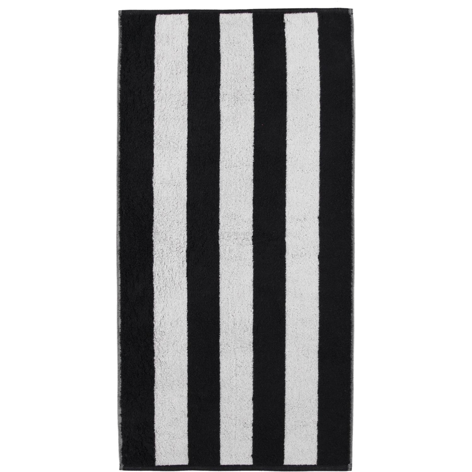Рушник для рук 50 х 100 см Black Zoom Blockstripes Cawo | https://grandposuda.com.ua