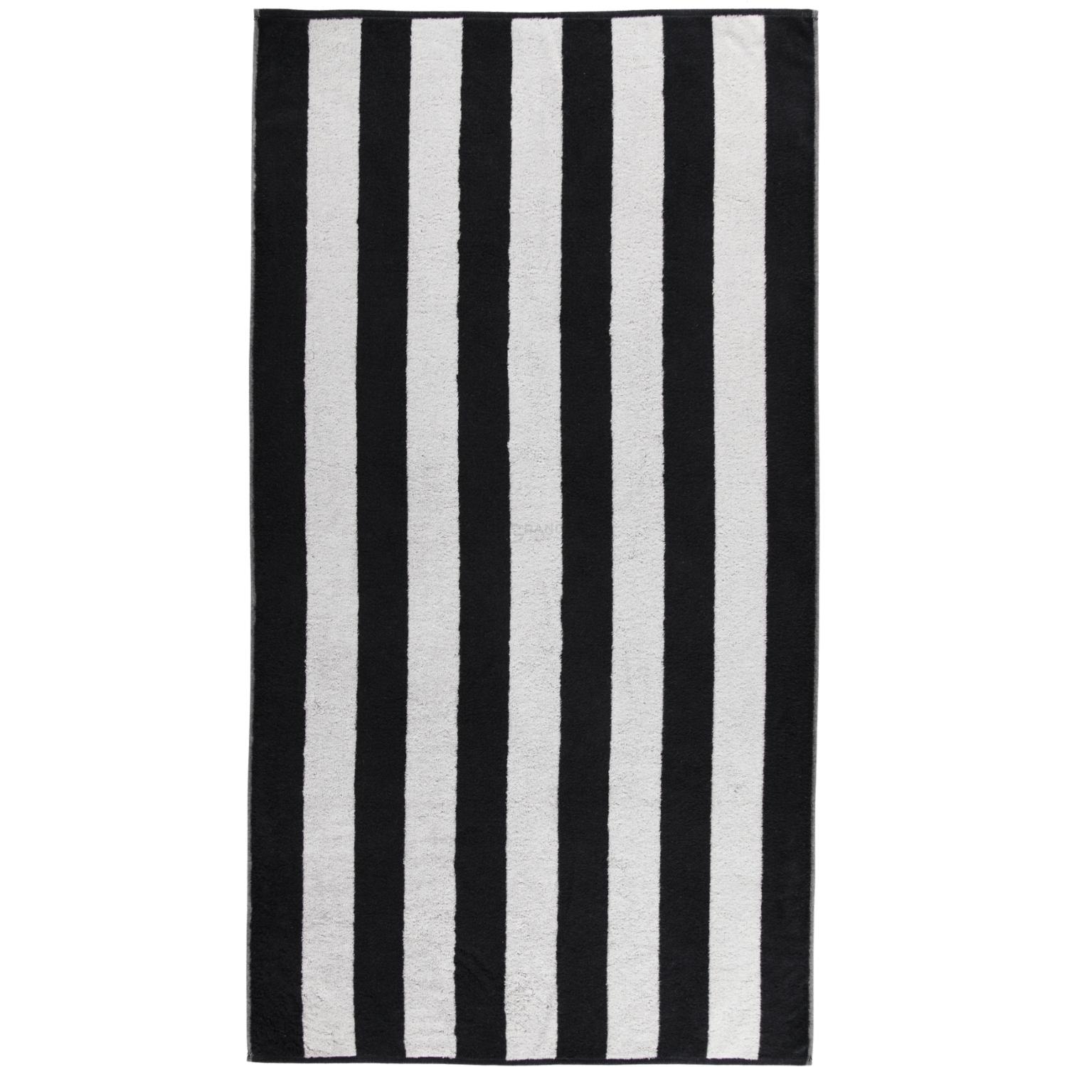 Рушник для душу 70 х 140 см Black Zoom Blockstripes Cawo | https://grandposuda.com.ua