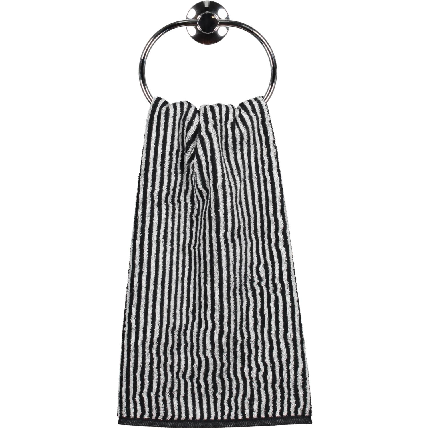 Полотенце для рук 50 х 100 см Black Zoom Stripes Cawo | https://grandposuda.com.ua