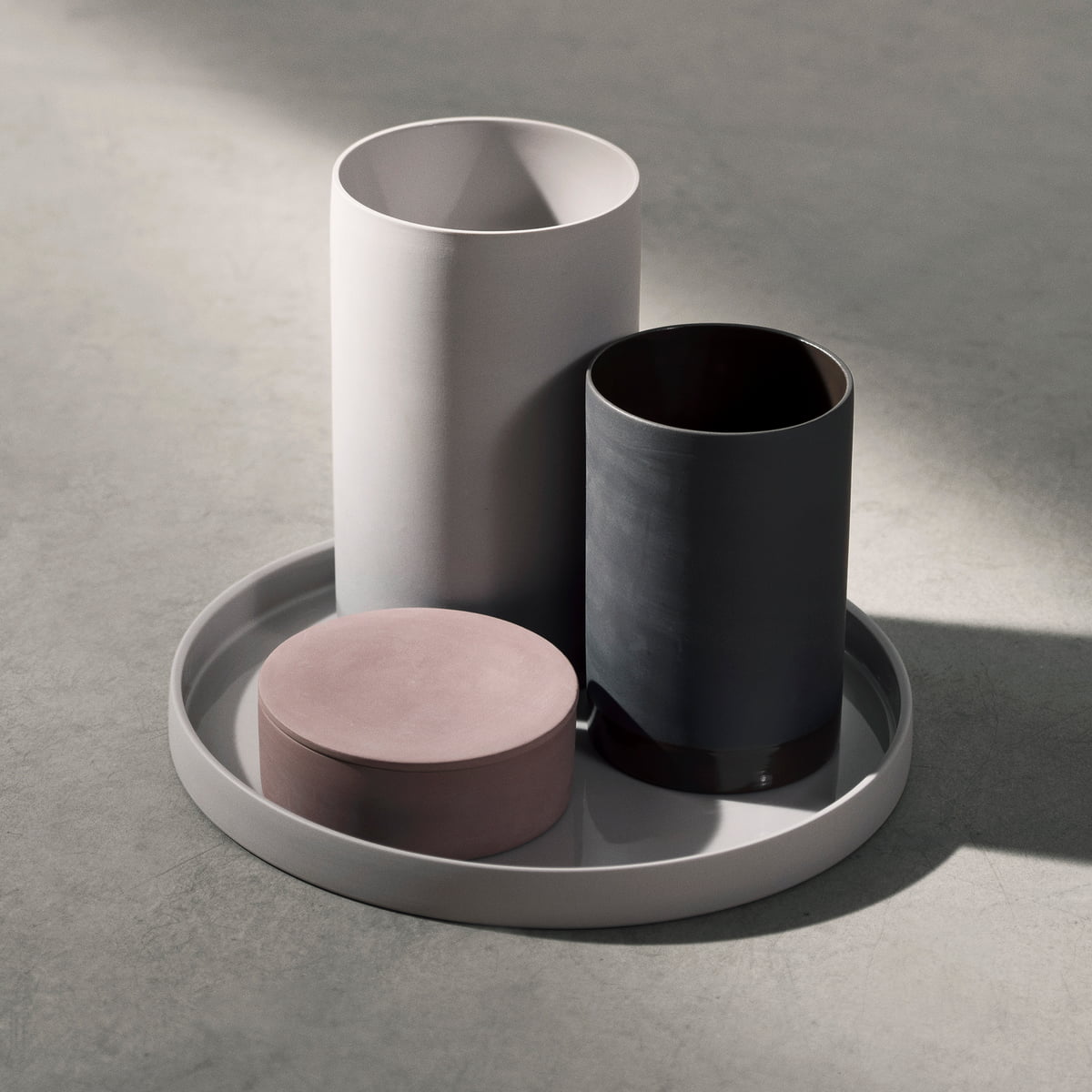 Піднос 2,5x28 см білий Cylindrical Menu | https://grandposuda.com.ua
