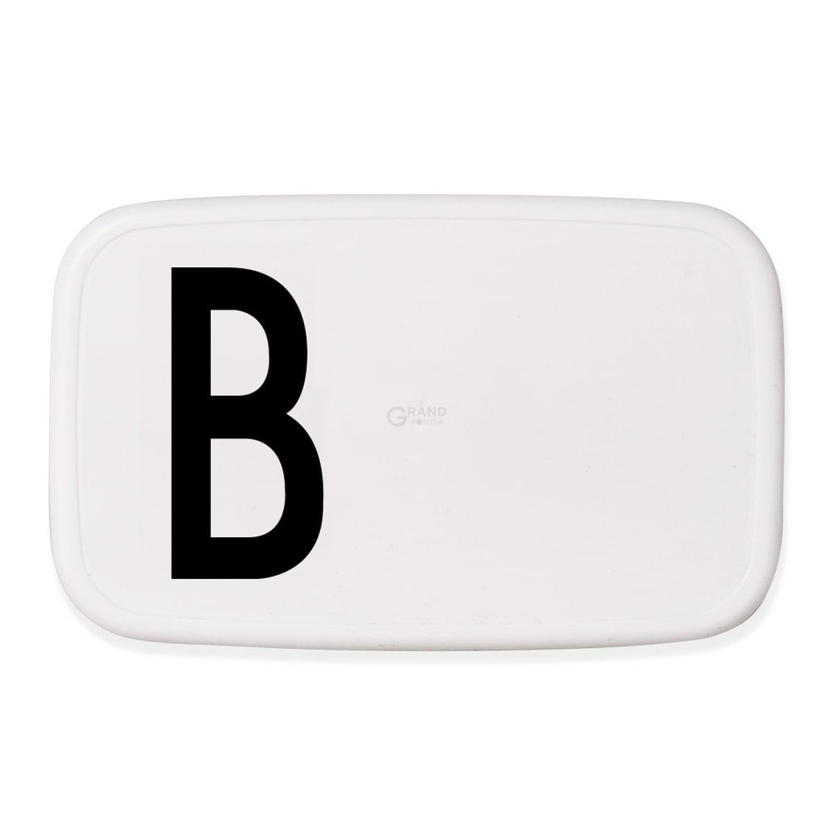 Design Letters Ланч-бокс B 6,5x11x18 см чорно-білий Personal Lunch Box | https://grandposuda.com.ua