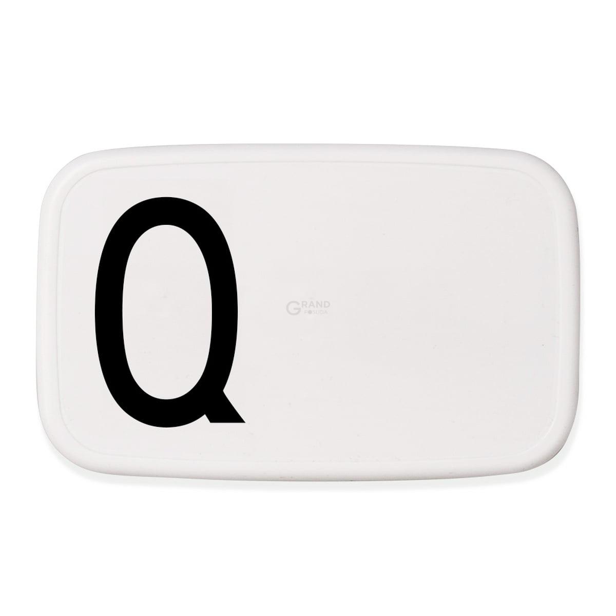 Design Letters Ланч-бокс Q 6,5x11x18 см черно-белый Personal Lunch Box | https://grandposuda.com.ua