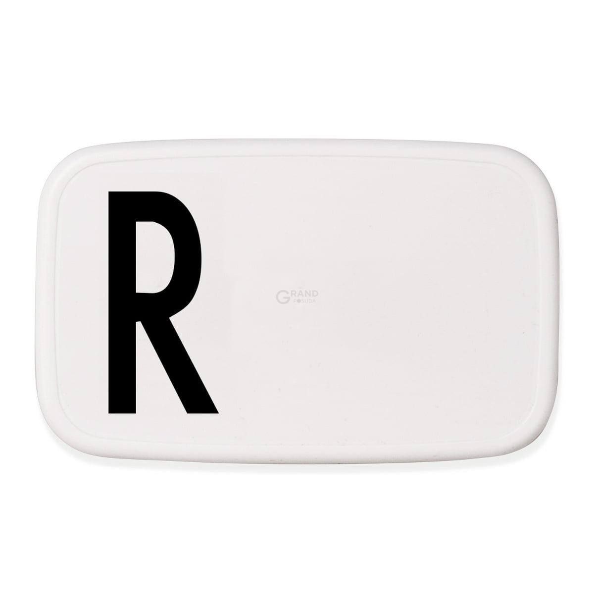 Design Letters Ланч-бокс R 6,5x11x18 см черно-белый Personal Lunch Box | https://grandposuda.com.ua