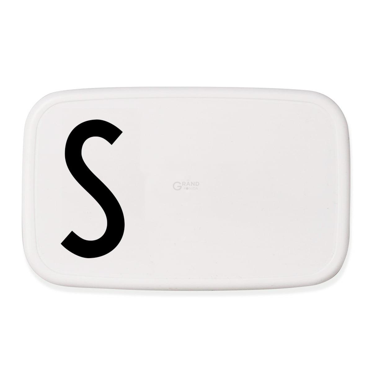 Design Letters Ланч-бокс S 6,5x11x18 см черно-белый Personal Lunch Box | https://grandposuda.com.ua