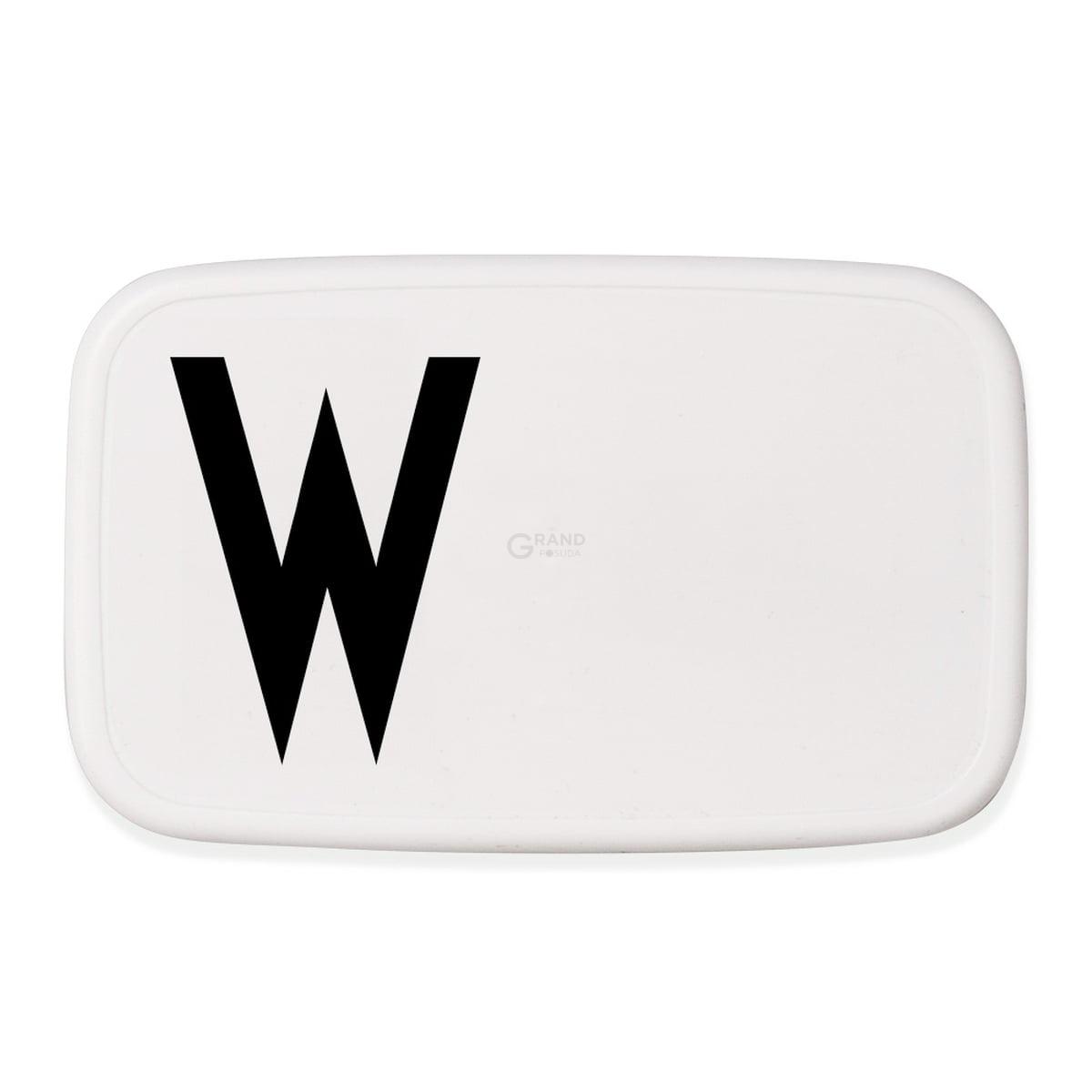 Design Letters Ланч-бокс W 6,5x11x18 см черно-белый Personal Lunch Box | https://grandposuda.com.ua