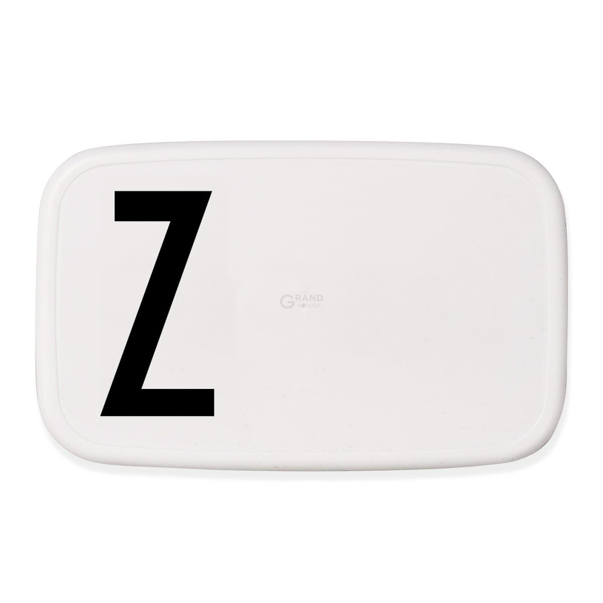 Design Letters Ланч-бокс Z 6,5x11x18 см черно-белый Personal Lunch Box | https://grandposuda.com.ua