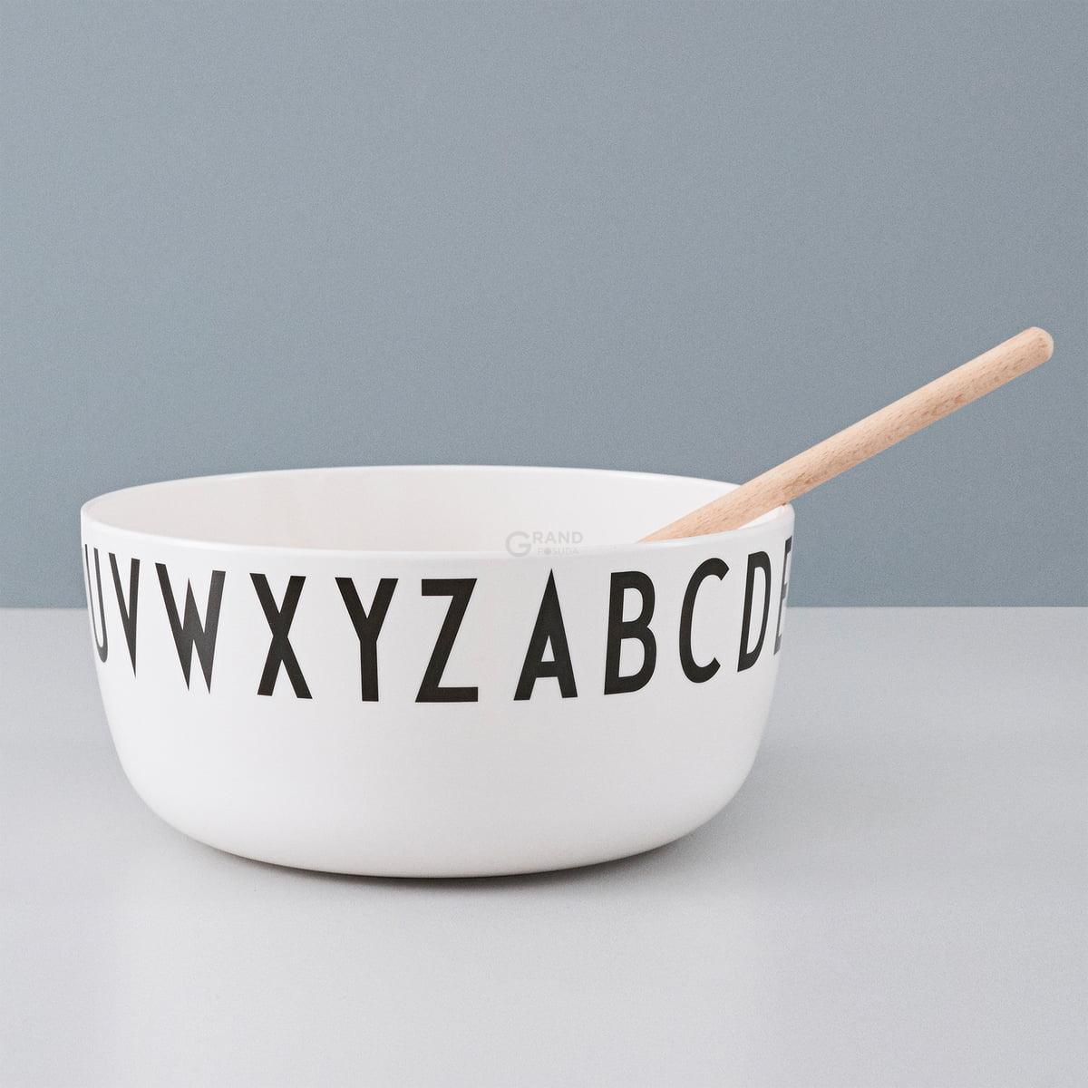 Design Letters Піала Ø 17,5 см чорно-біла Cooking Serving Bowl | https://grandposuda.com.ua